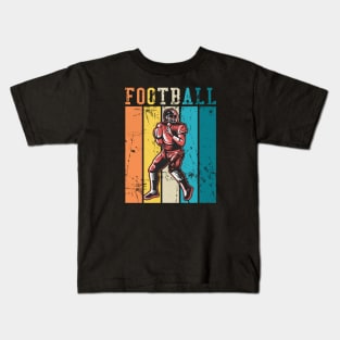 American Fotball vintage Football Player Kids T-Shirt